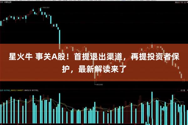 星火牛 事关A股！首提退出渠道，再提投资者保护，最新解读来了