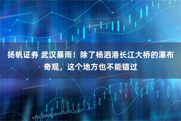 扬帆证券 武汉暴雨！除了杨泗港长江大桥的瀑布奇观，这个地方也不能错过